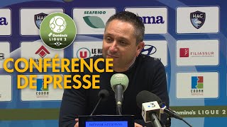 Conférence de presse Havre AC  Quevilly Rouen Métropole  02   201718 [upl. by Ila349]