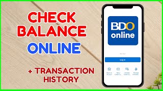 BDO Check Balance  BDO Transaction History  BDO Mobile App Tutorial [upl. by Wj]