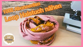 Trend Halstuch nähen 🧵 Loop aus Jersey und Musselin 🌸 Easy Anfänger Nähanleitung ✂️ 2021 [upl. by Aubarta649]