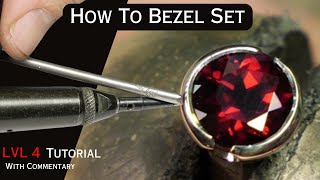 How to bezel set by hand and hammer handpiece [upl. by Ellenet439]