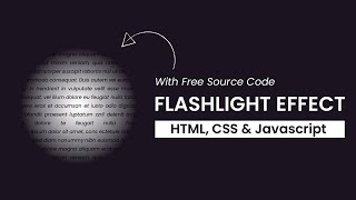 Flashlight Effect Javascript [upl. by Azerila]