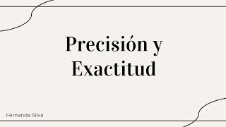 Exactitud y Precisión [upl. by Gabrielle]