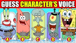 🔊 CRAZIEST Guess The Voice Quiz   SpongeBob SquarePants  Squidward Patrick Star Mr Krabs Gary [upl. by Noislla]