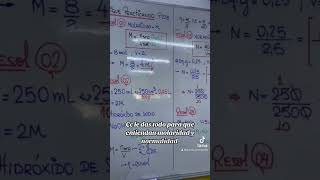 Molaridad y normalidad examendeadmisión examendeadmision unmsm universidad unam maths [upl. by Deonne284]