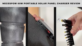 NECESPOW 60W Portable Solar Panel Charger Review [upl. by Ziwot]