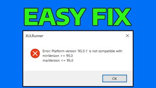 How To Fix XULRunner Error Platform Version Is Not Compatible in Mozilla Firefox [upl. by Weathers605]