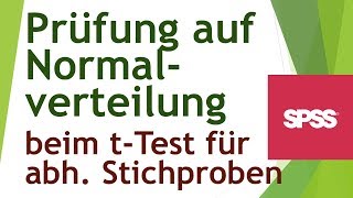 Normalverteilung der Residuen  tTest mit abhängigen Stichproben testen  Daten analysierien SPSS [upl. by Underwood]