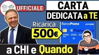 NUOVA CARTA DEDICATA A TE 2024 ECCO QUANDO LA PROSSIMA RICARICA 500€ BONUS SPESA SOCIAL CARD GIUGNO [upl. by Bronez]