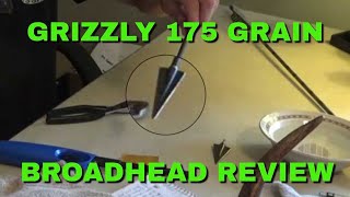 NO LIE Grizzly 175 grain Broadhead Review [upl. by Thecla211]