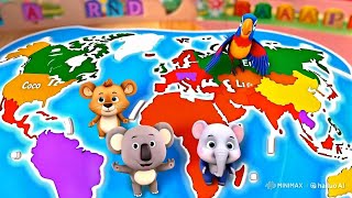 Around the World with Dancing Animals A Fun Musical Journey for Kids [upl. by Taub972]