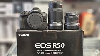 Canon EOS R50 With RFS 1845 f4563 Lens amp RFS 55210 f571   Replaced Canon M50  unboxing [upl. by Gloriana]