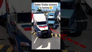 Camión avienta la lámina 😲😯 truck simulator trailer american camion [upl. by Fradin]