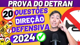 SIMULADO DO DETRAN 2024  REVISÃO DE 20 QUESTÕES  DIREÇÃO DEFENSIVA DETRAN 2024 [upl. by Irama677]