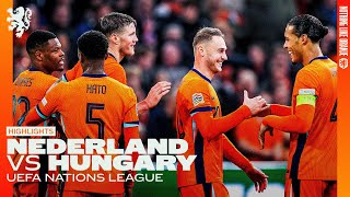 Qualified for the NationsLeague QUARTERFINALS 💪  Highlights Nederland  Hungary [upl. by Atsilac923]