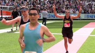 Finish at the G  Medibank Melbourne Marathon Festival [upl. by Fey]