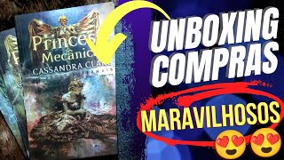 Unboxing  Box As Peças Infernais  Livros  Cassandra Clare  Shadowhunters  Compra  e mais [upl. by Dominus]