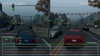 Watch Dogs PC Stutter Tests GTX 780 Ti vs R9 290X VSync [upl. by Ahsiekrats]