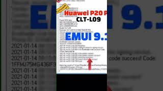 Huawei P20 Pro Bootloader Unlock Code Proofs 1 CLTL29L09L04AL00 [upl. by Zeculon]