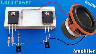 Simple Ultra Power Heavy Bass Amplifier Using 2SC5200 amp 2SA1943 Transistor  Powerful [upl. by Humphrey137]