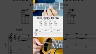 Fingerpick these triads Great chords to learn A favorite chord progression AmFCG using triads [upl. by Ashbaugh]