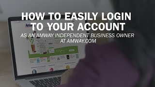 Amway IBO Login How Independent Business Owners Access Online Account  Amway [upl. by Marillin]