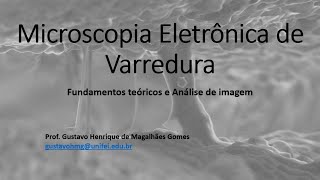 1° dia  Microscopia Eletrônica de Varredura Fundamentos teóricos e Análise de imagem [upl. by Sucramed]