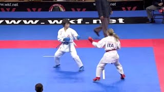 Miki Kobayashi vs Sara Cardin  Belgrade 2010 Female Kumite Final 55kg  WORLD KARATE FEDERATION [upl. by Hakvir825]