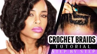 CROCHET BRAIDS w MARLEY HAIR step by step [upl. by Enywad]