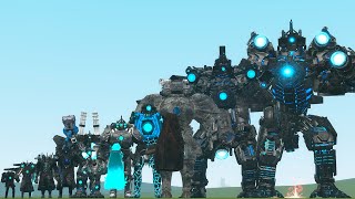 SIZE COMPARISON OF MECHA CAMERAMAN ASTRO VS SKIBIDI TOILET BOSSES in Garrys Mod [upl. by Anilrahc]