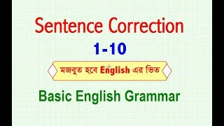 Sentence Correction 110  Basic English Grammar [upl. by Graniela]