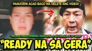 KAKAPASOK LANG NAGBANTA NA MGA RETIRED GENERAL HANDA IPAGTANGOL SI VP SARA LABAN SA MGA KALABAN NYA [upl. by Yhtnomit224]