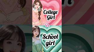 College girl 💙🆚school girl🌈  labhibeauty heels nail lip clothingdesign clip watch [upl. by Kreiker]