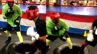 Shakur Stevenson vs Richardson Hitchins  Close combat sparring [upl. by Nadean]