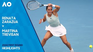 Renata Zarazua v Martina Trevisan Highlights  Australian Open 2024 First Round [upl. by Uhayile]