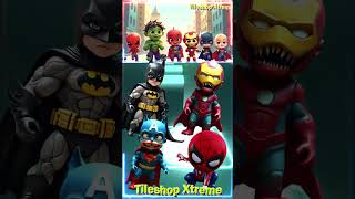 Team Avengers Part 2 Spiderman🆚 Batman🆚 Ironman🆚 Captain America Transform coffindance tileshop [upl. by Ahsiam]