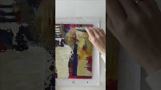 Scraping paint  acrylic painting techniques [upl. by Eseilenna]