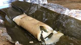 Tamales in banana leaf  Cheese amp Jalapeno plantbased mexican [upl. by Hillard]