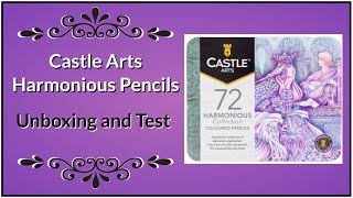 Unboxing and Test  Castle Arts Harmonious Pencils [upl. by Eanej]