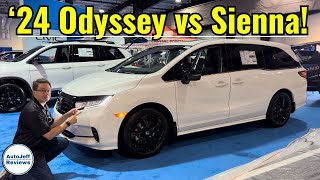 2024 Honda Odyssey vs 2024 Toyota Sienna Best Minivan [upl. by Dorelia]