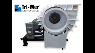 Unused 50HP TriMer Stainless Steel Centrifugal Scrubber Fan 14000CFM  14quotSP [upl. by Ynattib]