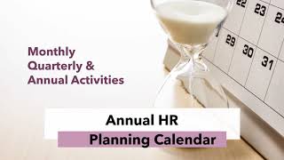 Annual HR Planning Calendar  Annual Calendar of HR Activities [upl. by Ahsiened]