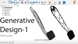 GENERATIVE DESIGN PART 1  FUSION 360  BRAKE PEDAL [upl. by Beaston]