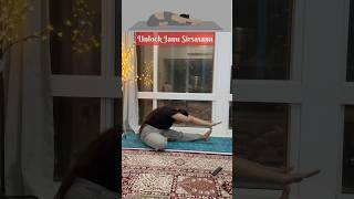 How to do Janu Sirsasana 🧘‍♀️ janusirsasana yoga yogaasanas ytshorts shorts [upl. by Bettzel]