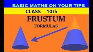 frustum formulas class 10th frustum [upl. by Aninad151]