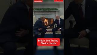 presidentbiden and presidenttrump shake hands at the whitehouse as they prepare for transition [upl. by Quintana423]