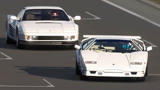 Lamborghini Countach vs Ferrari Testarossa at Nordschleife Miami Vice Tribute [upl. by Aletse]