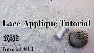 How To Cut And Sew On Lace Appliques  Tutorial 13 by Rockstars and Royalty [upl. by Strep445]