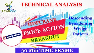 Descending Broadening Wedge Pattern Breakout in HDFCBANK  Price Action  Technical Analysis [upl. by Shaffert811]