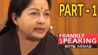 Frankly Speaking With J Jayalalithaa 1  Arnab Goswami Exclusive Interview [upl. by Erlinna]