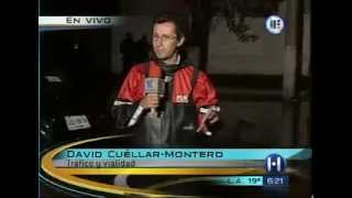 caida de David cuellar el reportero de HECHOS AM [upl. by Bergwall]